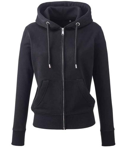 Anthem Ladies Organic Full Zip Hoodie - BLK - XS